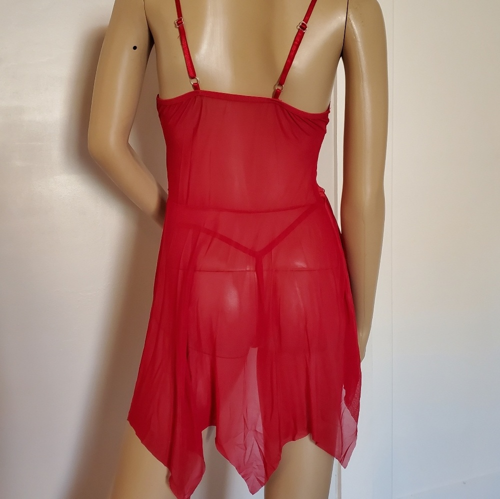 ๐นHP๐น V Neck Lace see-threw 2PC Lingerie Set NWOT - Picture 5 of 7